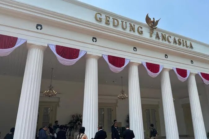Foto : Gedung Pancasila Kementerian Luar Negeri RI usai mengalami pemugaran dan renovasi.