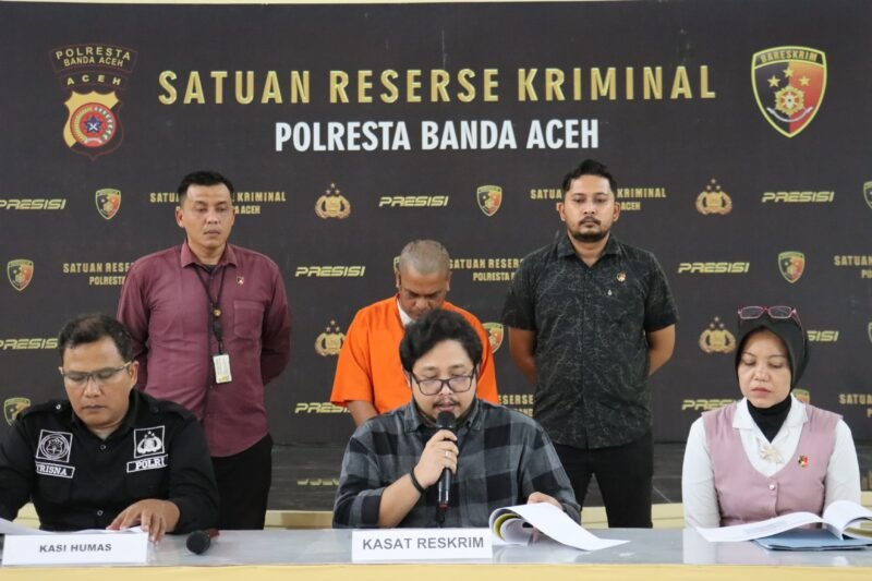 Polisi Ringkus Pelaku Pelecehan Seksual dengan Modus Pengobatan Alternatif. Foto: dok. Polresta Banda Aceh