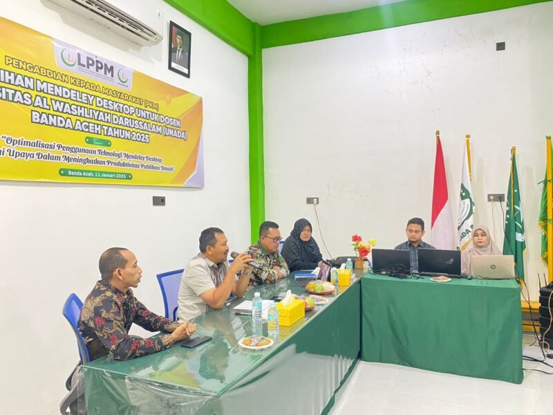 LPPM UNADA Banda Aceh Gelar Pelatihan Mandeley Desktop Untuk Dosen dan Mahasiswa. Foto: Dok. Pribadi/Acehreal