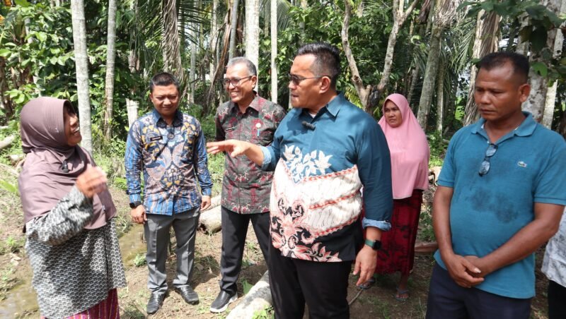 Pj Bupati Pidie Jaya Membujuk Ibu Pasien ODGJ Agar Bisa Dibawa Ke Banda Aceh. Foto/Dok