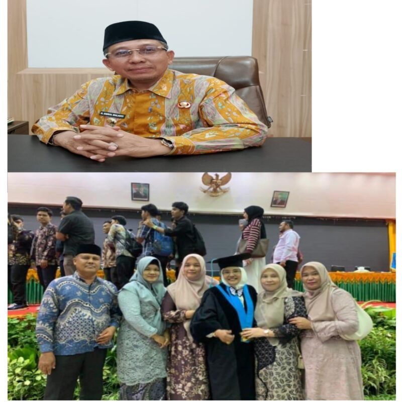 Foto atas Bupati Pidie Jaya , Tgk. H. Syibral Malasyi, MA. S. Sos., ME. Foto Bawah ( berbaju toga), Prof. Dr. Ners. Marlina, S. Kep,. M. Kep,. Sp. MB. Foto:Dok /Arsip Muhammad Rissan 
