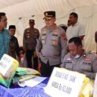 Kapolres Pidie Jaya AKBP Ahmad Pasaribu SH, SIK. MH, dalam kegiatan gerakan pangan murah Polri 2025 di pasar Leung Putu, Bandar Baru, kamis (14/8/2025). Foto:Dok/ Muhammad Rissan 