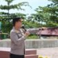 Kapolres Pidie Jaya AKBP Ahmad Pasaribu SH SIK MH, memberikan arahan kepada personil dalam latihan dalmas, Mako Polres Pidie Jaya, Trienggadeng (31/8/2025). Foto:Dok/Humas Polres Pidie Jaya 