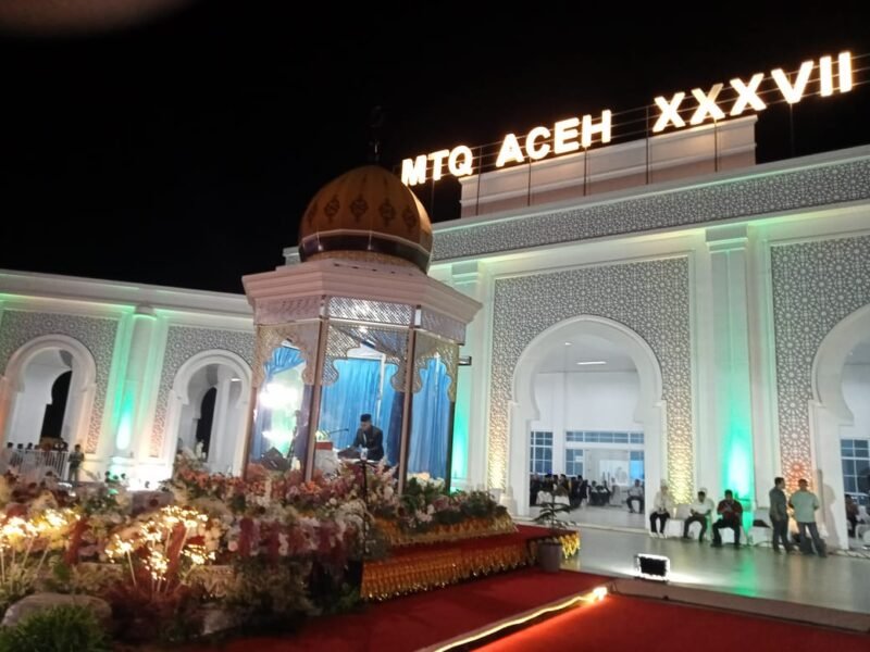 Panggung utama MTQ Aceh Ke 37, Komplek perkantoran Cot Trieng, Pidie Jaya. Foto:Dok/Humas Prokopim 