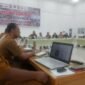 Rapat Evaluasi Progres Penanganan bencana banjir dan longsor serta penetapan masa transisi, Posko media center penanganan bencana Pidie Jaya, Gedung MTQ Komplek perkantoran Cot Trieng, Selasa(10/2/2026).foto:Dok/Muhammad Rissan 