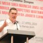 Sekda Aceh M. Nasir menyampaikan sambutan pada kegiatan Uji Kompetensi Wartawan (UKW) dan Seminar Nasional Asosiasi Media Siber Indonesia (AMSI) Aceh Tahun 2026 yang digelar di Hotel Ayani, Banda Aceh, Rabu (15/04/2026). Foto: (Humas Aceh).