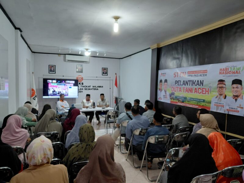 Pengurus DPW PKS Aceh mengikuti pelantikan Duta Tani Daerah yang digelar DPP PKS di Kabupaten Pringsewu, Lampung, Minggu (25/10/2026). Foto: Dok. istimewa