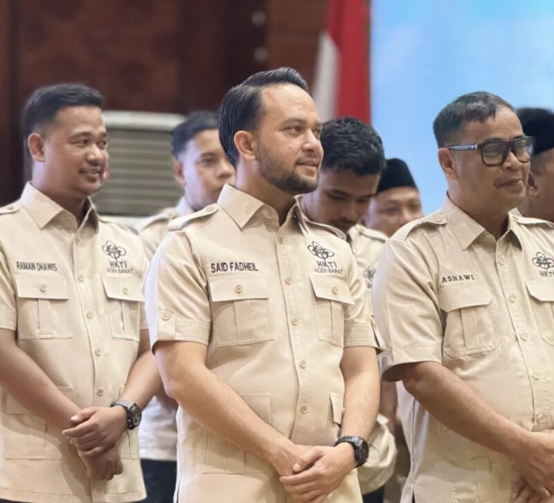 Said Fadheil SH resmi dilantik sebagai Ketua DPC HKTI Kabupaten Aceh Barat periode 2026–2031 di Anjong Mon Mata, Kompleks Meuligoe Gubernur Aceh, Selasa (13/10/2026). Foto: Dok. Pemkab Aceh Barat